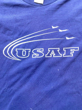 Load image into Gallery viewer, VTG USAF Shirt Adult Extra Large Navy Blue Air Force American USA Military Mens
