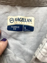 Load image into Gallery viewer, Magellan Shirt Adult Large Gray Outdoor Classic Fit Summerville Button Up Mens
