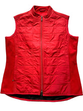 Load image into Gallery viewer, Glen Echo Vest Womens Large Red Full Zip Fleece Outerwear Golf Sweater Ladies
