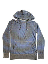 Load image into Gallery viewer, American Eagle Sweatshirt Extra Small Gray Blue Athletic Fit Hoodie Sweater Mens
