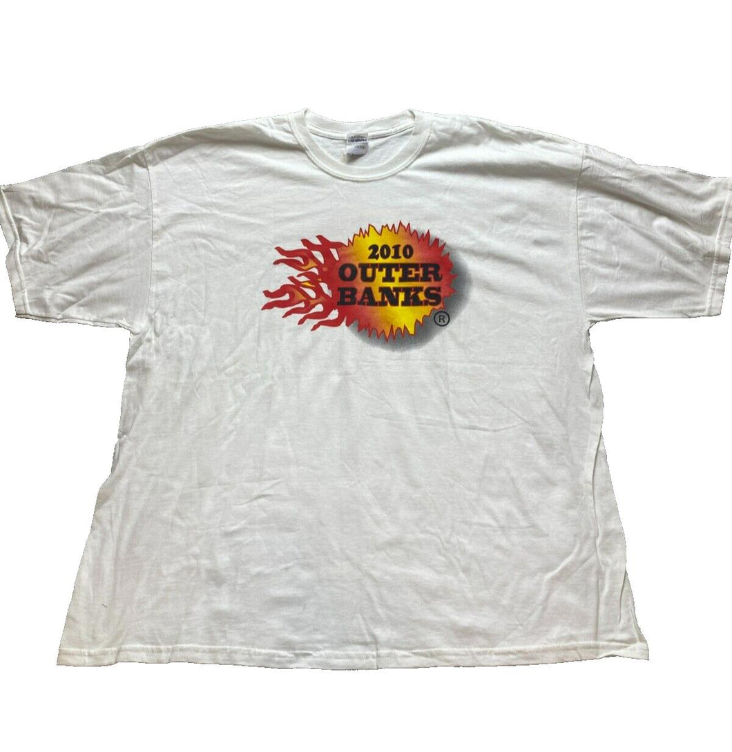 Outer Banks Shirt Adult 2XL White Motorcycle Biker Streetwear North Carolina Men