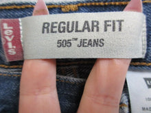 Load image into Gallery viewer, Levis 505 Jeans Adult 40x29 Blue Denim Regular Fit Straight Leg Medium Wash Mens
