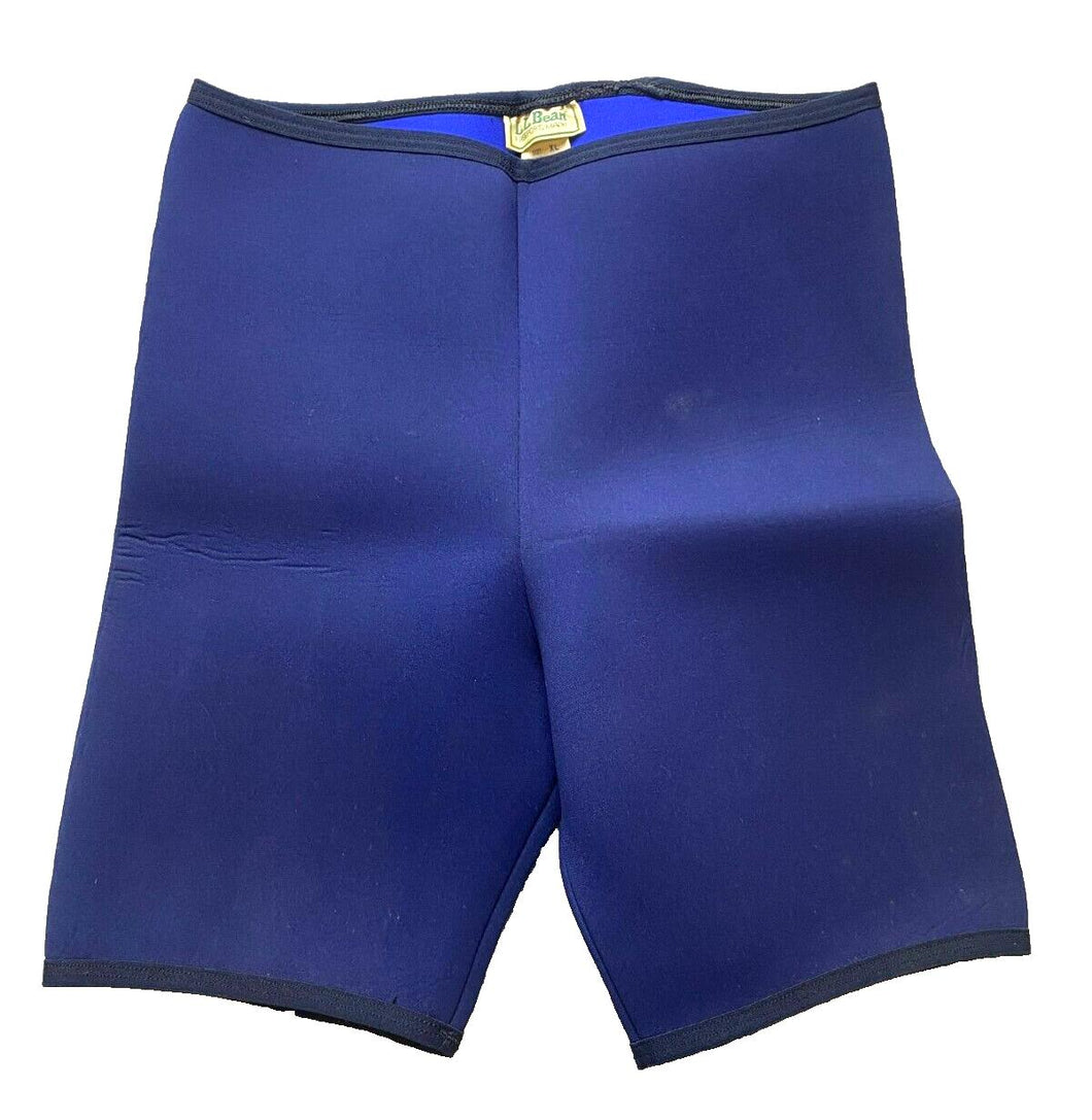 LL Bean Shorts Adult Extra Large (31x7) Navy Blue Neoprene Water Sports USA Mens