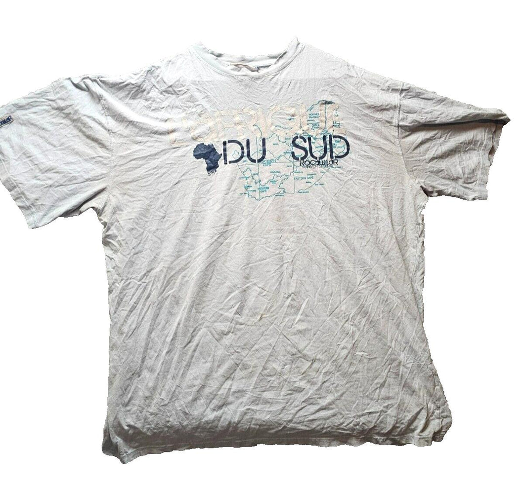 Rocawear Shirt Adult 3X 3XL Light Blue Transport Map Streetwear Crew Neck Mens