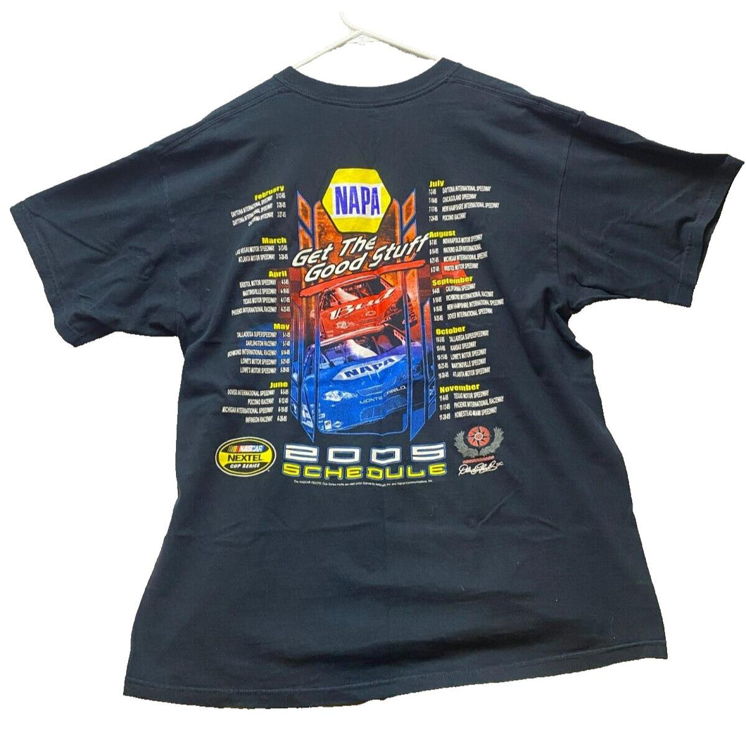 VTG NAPA Shirt Adult Extra Large 2005 Schedule NASCAR Nextel Cup Series Mens