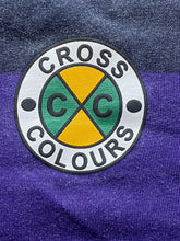 Load image into Gallery viewer, Cross Colours Shirt Adult Medium Rainbow Striped Hip Hop Skater Streetwear Mens
