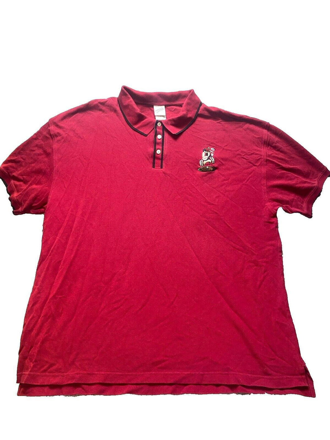 VTG Tasmanian Devil Shirt Adult 2XL Embroidered Warner Bros TAZ Golf Polo Mens