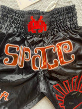 Load image into Gallery viewer, Club Space Shorts Adult 25x7 Black Miami Muay Thai Trunks Boxing Mens NWT
