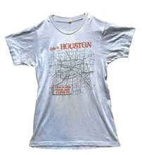 Load image into Gallery viewer, Vintage Houston Texas Shirt Adult Small Light Blue City Map Single Stitch Mens
