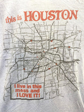Load image into Gallery viewer, Vintage Houston Texas Shirt Adult Small Light Blue City Map Single Stitch Mens

