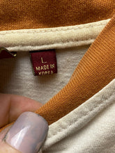 Load image into Gallery viewer, Burgundy Shirt Adult Large Beige Oversized Slit Rap Hip Hop Streetwear Mens
