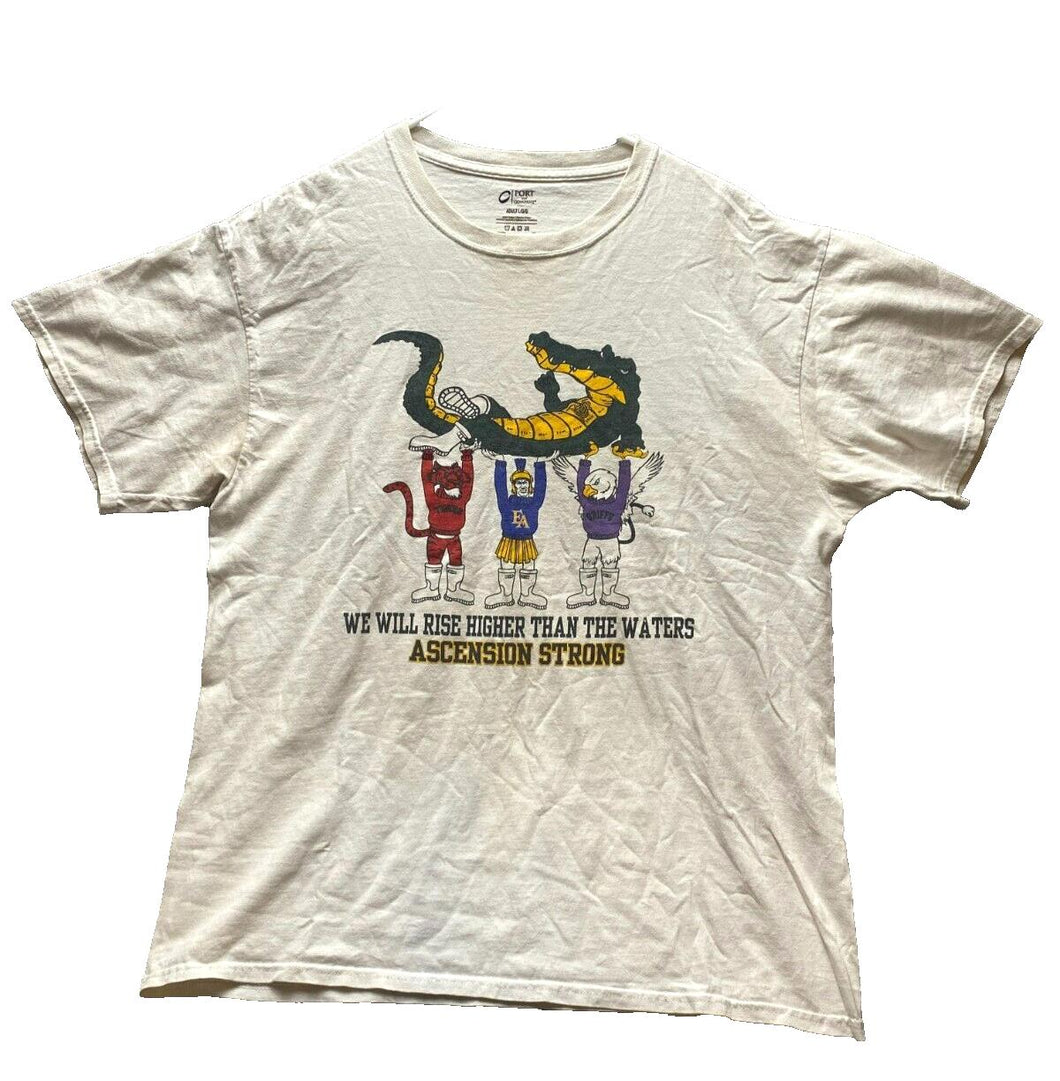 Ascension Strong Shirt Adult Large Eagle Alligator Rise Higher Than Mascots Mens
