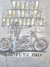 Load image into Gallery viewer, Bad Role Model Shirt Adult Medium Gray Skull Motorcycle Biker Tank Austin TX Men
