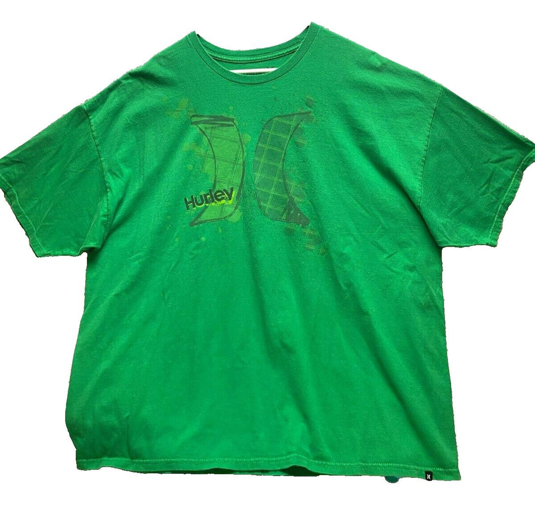 Hurley Shirt Adult 3XL 3X Green Regular Fit Streetwear Crewneck Pullover Mens