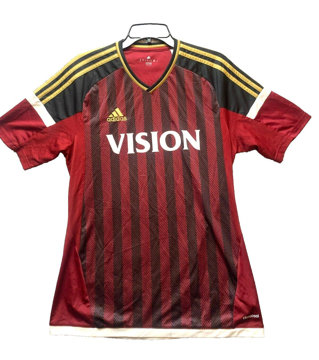 Adidas Jersey Adult Medium Three Stripes Logo Vision Climacool Soccer Mens