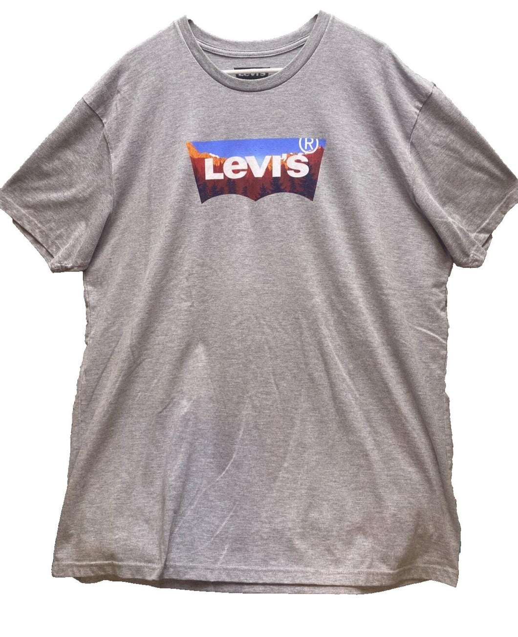 Levi’s Shirt Adult 2XL Gray Streetwear Pullover Spell Out Logo Strauss Mens