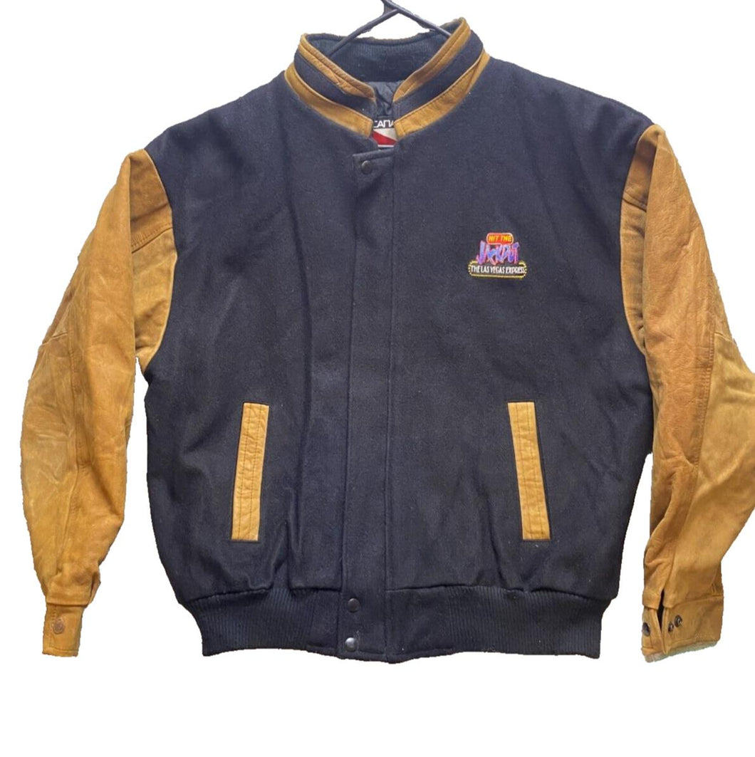 Las Vegas Letterman Jacket Adult 2XL Wool Leather Whirlpool Promo Men