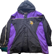 Load image into Gallery viewer, Minnesota Vikings Jacket Adult 2XL Hooded Winter Game Day NFL Football Mens
