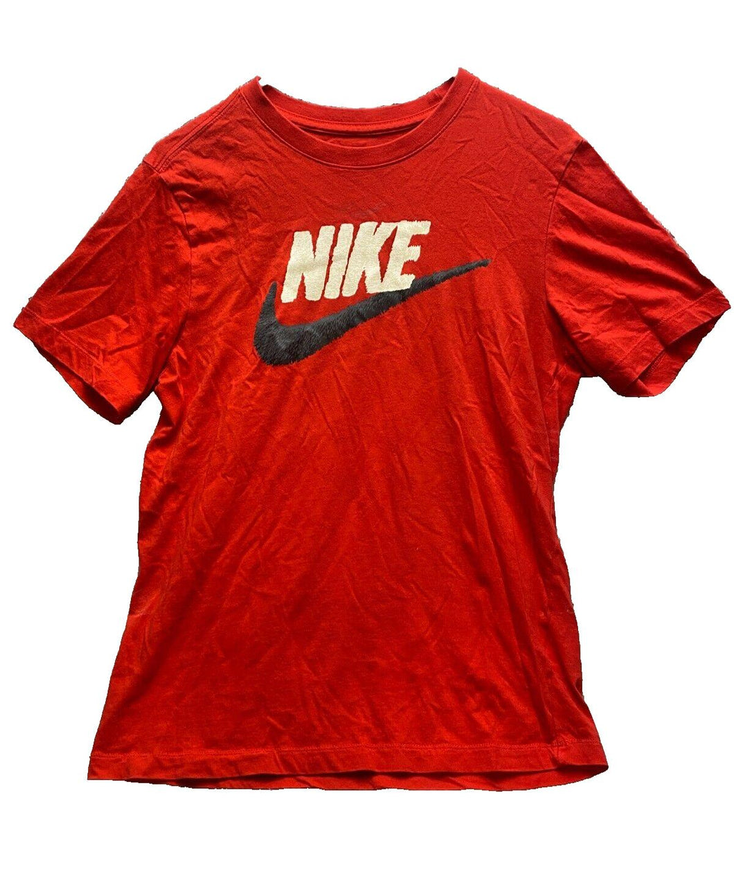 Nike Shirt Adult Small Red Center Swoosh Graphic Logo Streetwear Mens