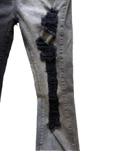 Load image into Gallery viewer, Blue Topic Jeans Juniors 11/12 Black Denim Distressed Grunge Streetwear Girls
