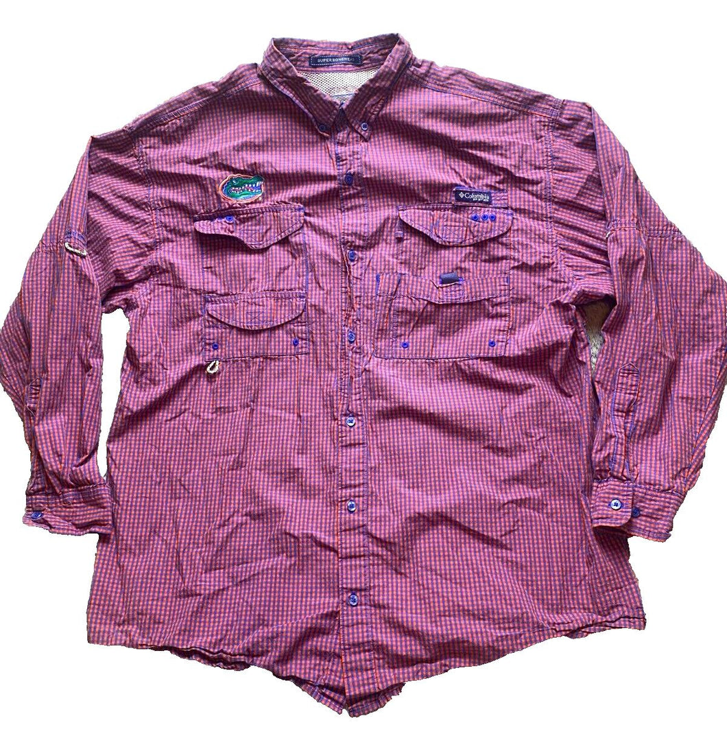 Florida Gators X Columbia Shirt Adult 3XL Omni Shade PFG Fishing NCAA Sporty Men