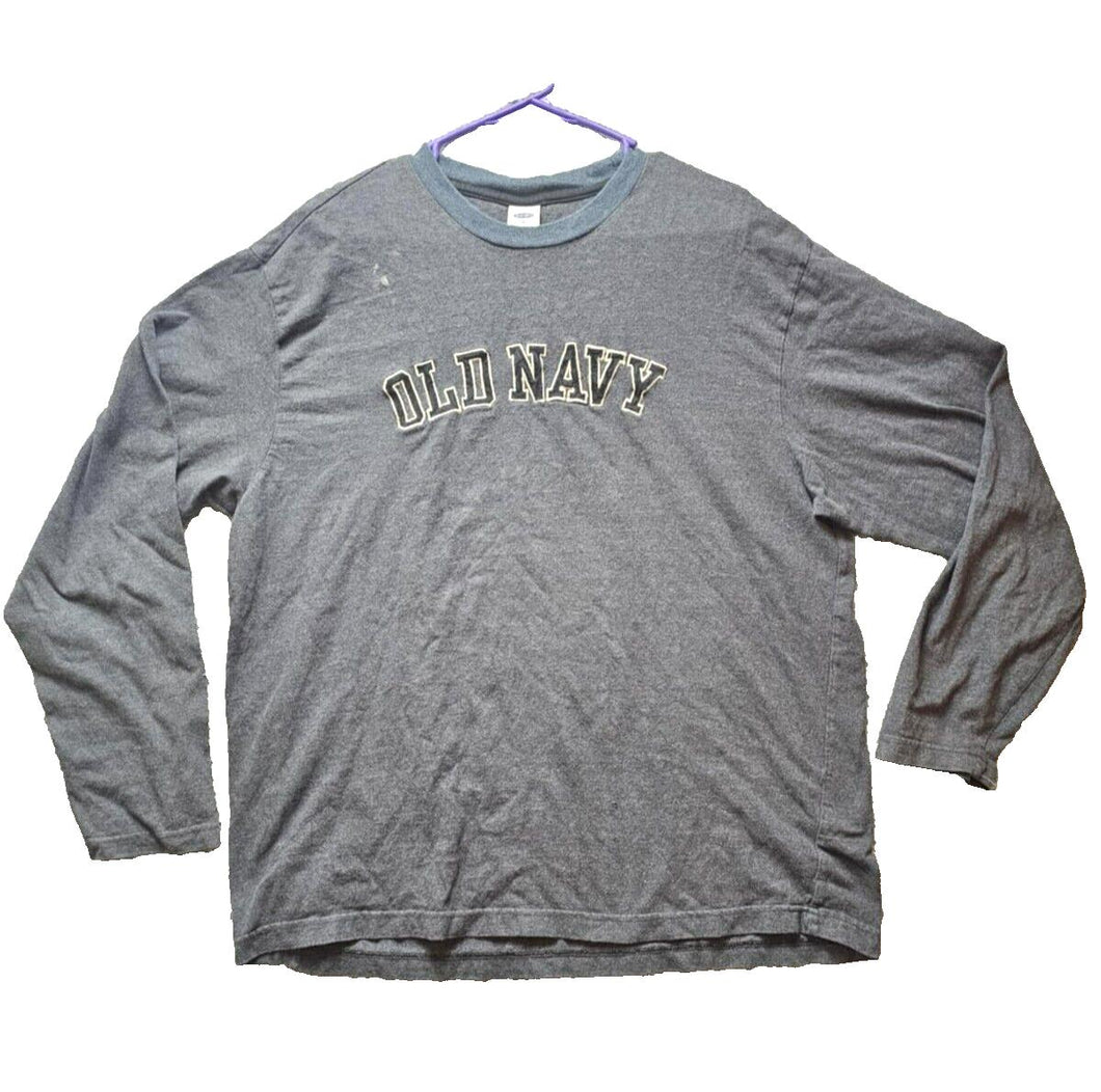 CTG Old Navy Shirt Adult Extra Large Charcoal Patches Streetwear SPELL OUT Mens