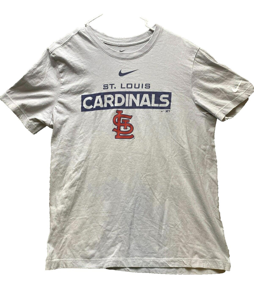 St Louis Cardinals Shirt Adult Large Gray Nike Sportswear MLB Baseball Mens
