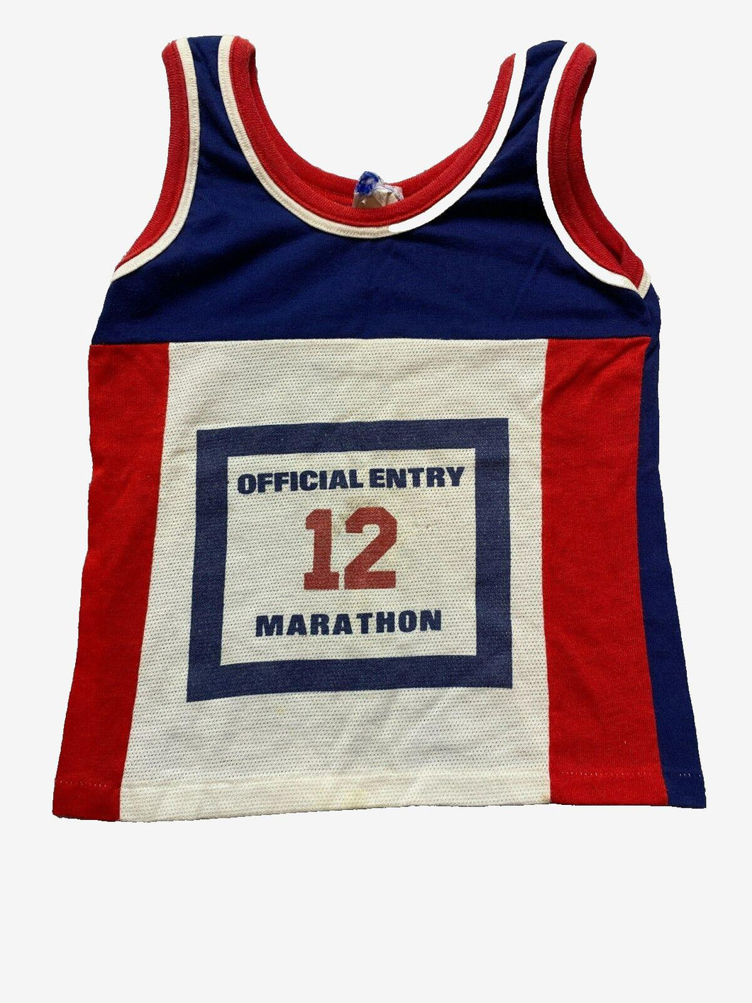 VTG Official Entry Marathon Shirt Womens Small #12 Single Stitch Track 70s 80s