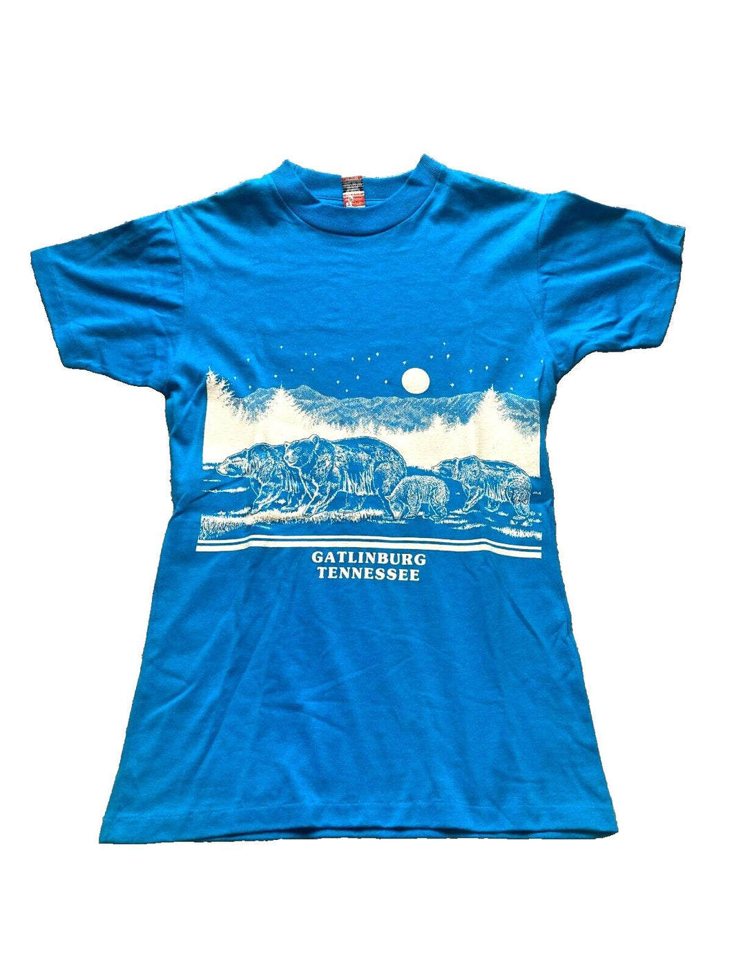 VTG Gatlinburg Tennessee Shirt Womens Medium Single Stitch Bear Mountain 80s