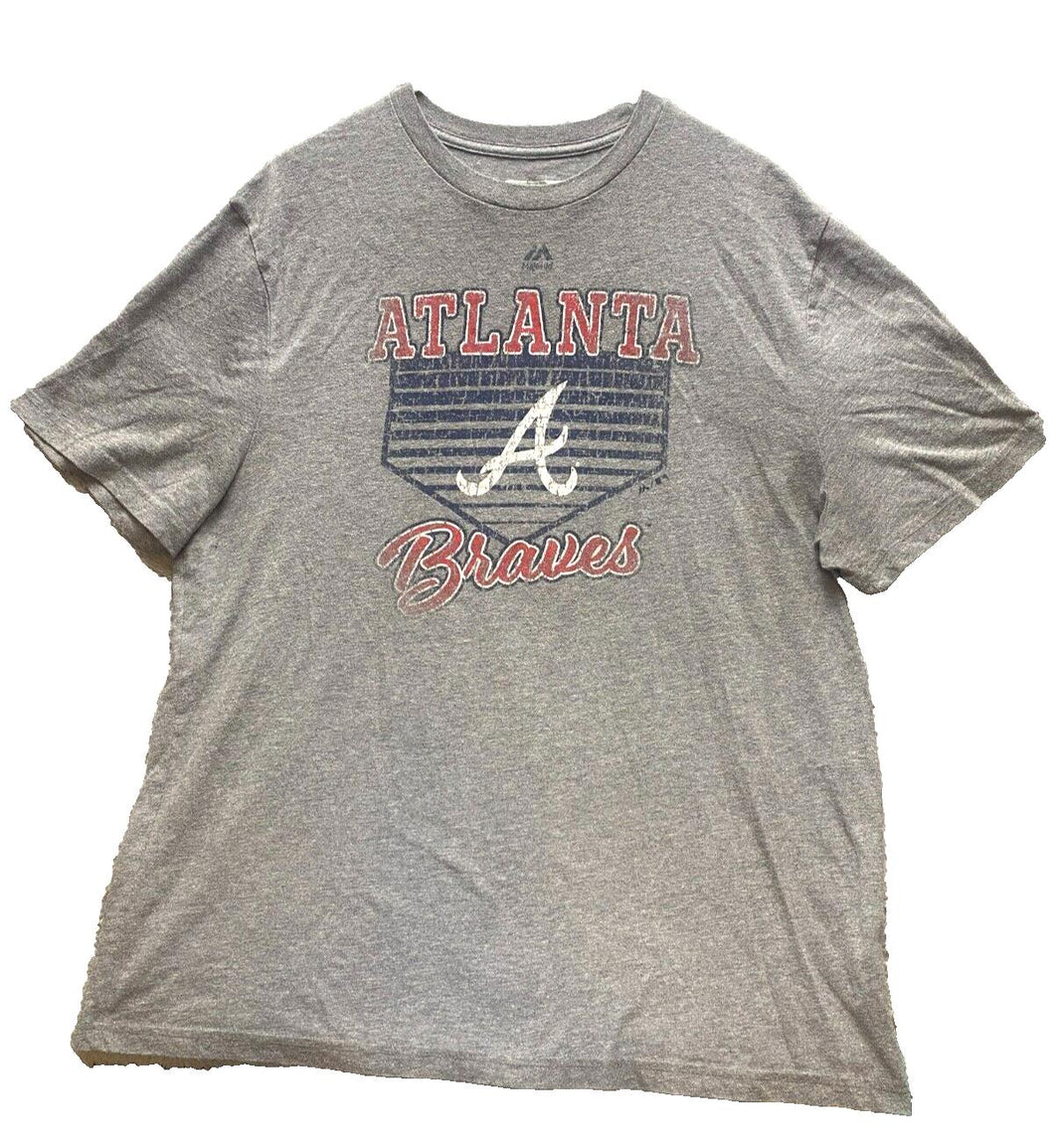 Atlanta Braves Shirt Adult Extra Large Baseball MLB Majestic Sportswear Mens