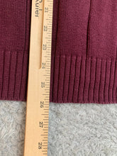 Load image into Gallery viewer, Oscar de la Renta Sweater Adult Extra Large Maroon Cable Knit Outerwear Mens

