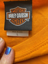 Load image into Gallery viewer, Harley Davidson Shirt Youth Large Orange Angel Wings Motorcycle Biker USA Girls
