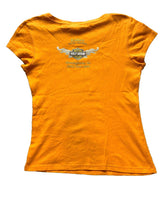 Load image into Gallery viewer, Harley Davidson Shirt Youth Large Orange Angel Wings Motorcycle Biker USA Girls
