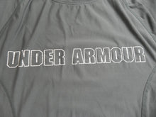 Load image into Gallery viewer, Under Armour Shirt Womens Medium Gray Fitted Heat Gear Run Activewear Ladies

