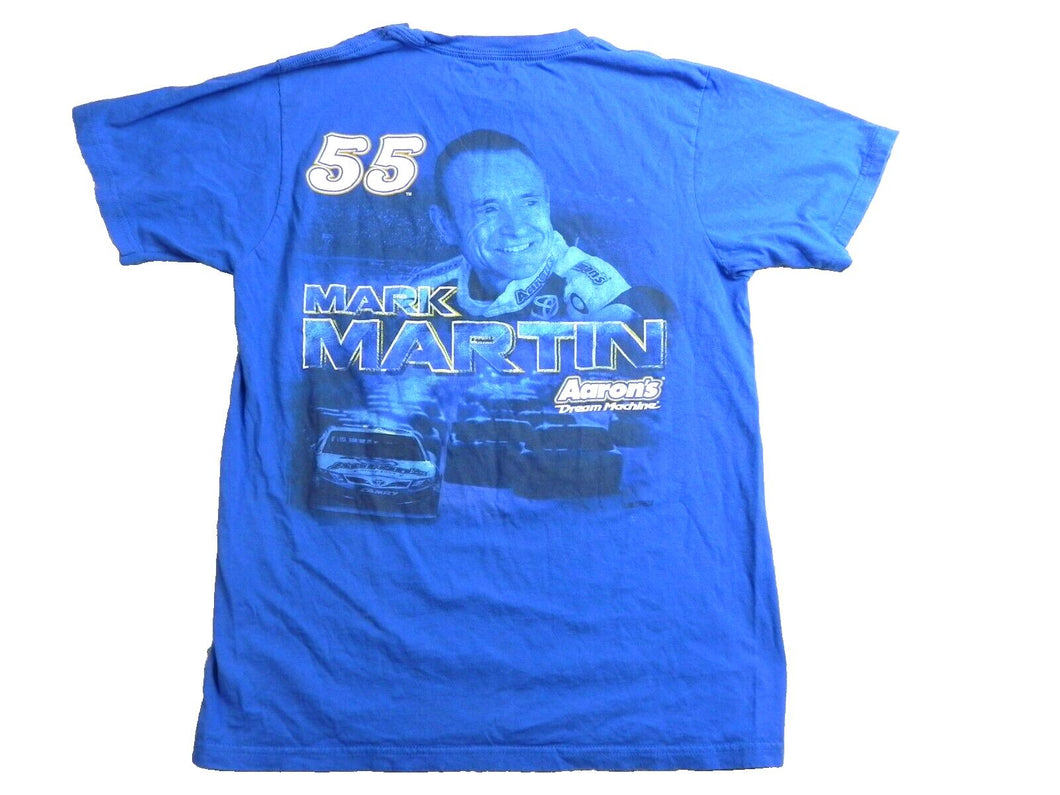 Mark Martins Shirt Womens Medium Blue NASCAR Aarons Dream Machine Racing Chase