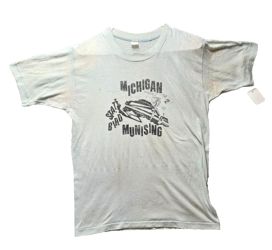 VTG Michigan Munising Shirt Adult Medium Single Stitch State Bird Streetwear 80s
