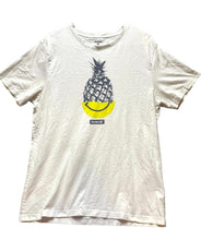 Load image into Gallery viewer, Hurley Shirt Adult Large White Pineapple Smiley Crew Neck Streetwear Funny Mens
