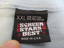 Load image into Gallery viewer, VTG Monster Faces Shirt Adult 2XL Blue AOP 90s Screen Stars Single Stitch Mens
