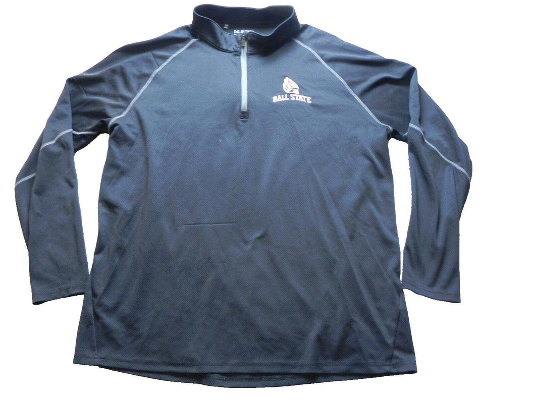 Under Armour Shirt Adult 2XL XXL Ball State University 1/4 Zip Mock Neck Mens