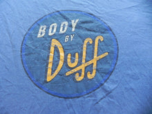 Load image into Gallery viewer, Body By Duff Shirt Adult Extra Large Blue Beer The Simpsons Homer TV Show Mens
