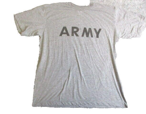 VTG Army Shirt Adult Large Spell Out Physical Fitness Uniform Short Sleeve Mens