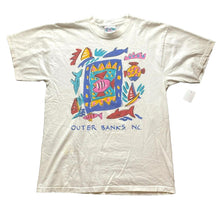 Load image into Gallery viewer, VTG Outer Banks Shirt Adult Large Exotic Fish Art Artsy Single Stitch Kantoo 90s
