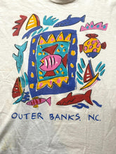 Load image into Gallery viewer, VTG Outer Banks Shirt Adult Large Exotic Fish Art Artsy Single Stitch Kantoo 90s
