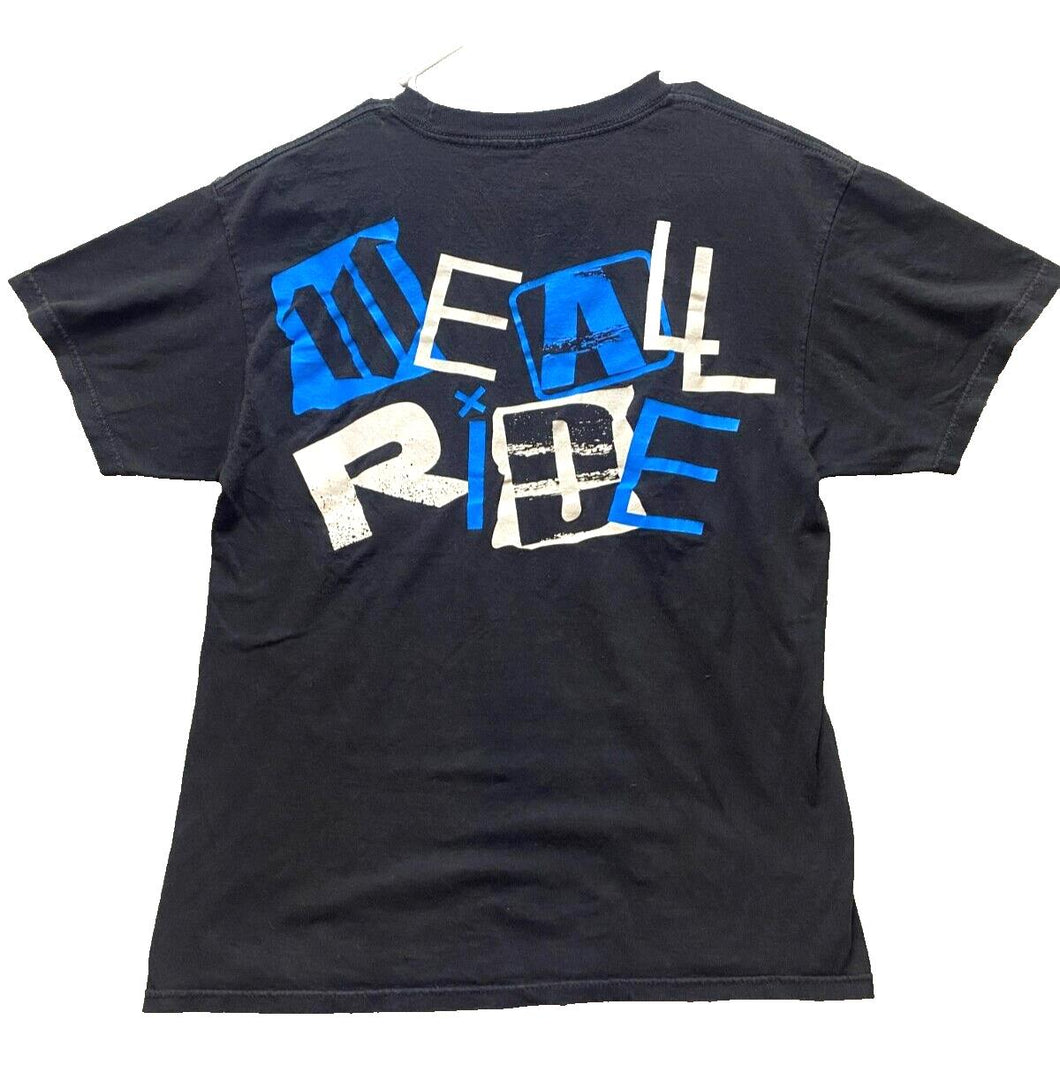 We All Ride Shirt Adult Medium Black Spell Out Streetwear Biker Motorcycle Mens