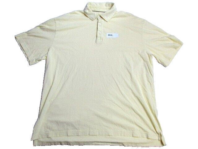Orvis Shirt Adult Extra Large Yellow Collared Casual Preppy Golf Polo Mens