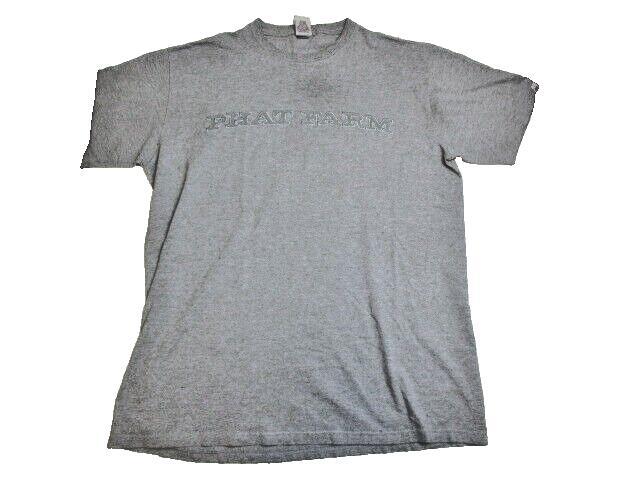 Phat Farm Shirt Adult Large Gray Crew Neck Short Sleeve Spell Out Logo Mens