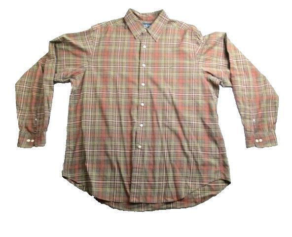 Ralph Lauren Shirt Adult Extra Large Classic Fit Plaid Button Up Casual Mens