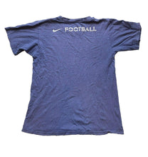 Load image into Gallery viewer, Nike Shirt Adult Medium Navy Football Athletic Activewear Swoosh Spell Out Mens
