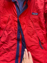 Load image into Gallery viewer, Patagonia Bomber Jacket Youth 14 Red Snap Full Zip Winter Outerwear Boys
