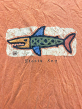 Load image into Gallery viewer, VTG Shark Shirt Adult 2XL XXL Orange Siesta Key Nautical Fish Art Artsy 90s Mens

